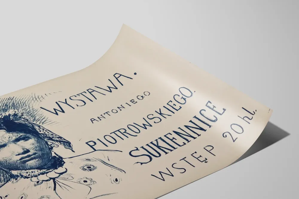 Plakat wystawy Antoniego Piotrowskiego - Art Graphique Vintage