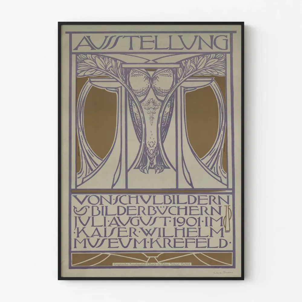 Plakat wystawy artystycznej szkoły i ilustrowanych książek 1901