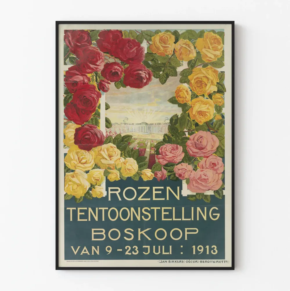 Plakat z wystawy róż w Boskoop 1913