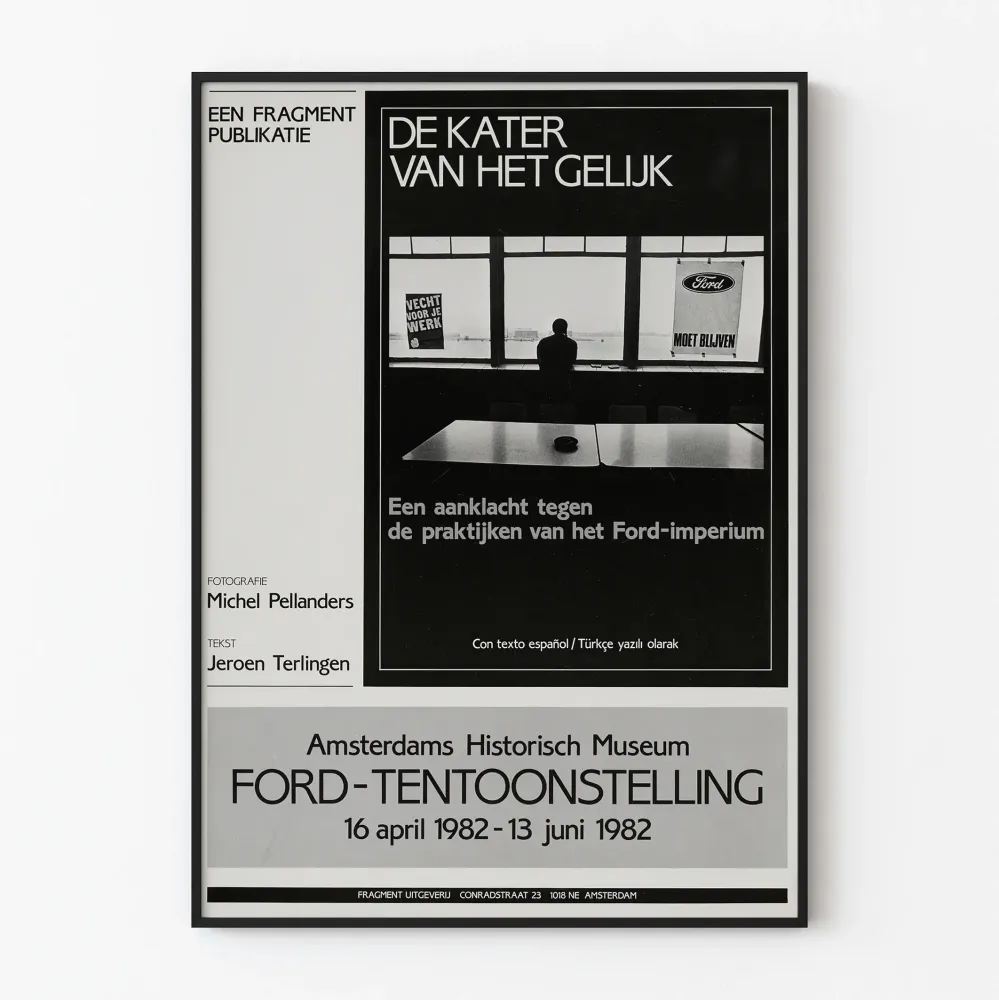 Plakat wystawy Ford Amsterdam 1982 - Fotografia Michel Pellanders