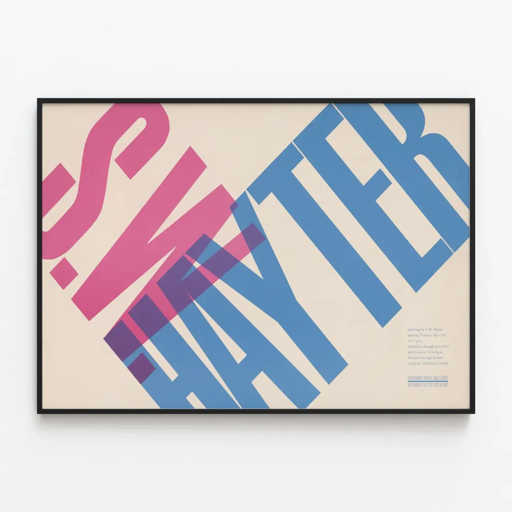 Plakat wystawy S.W. Haytera w galerii Howard Wise