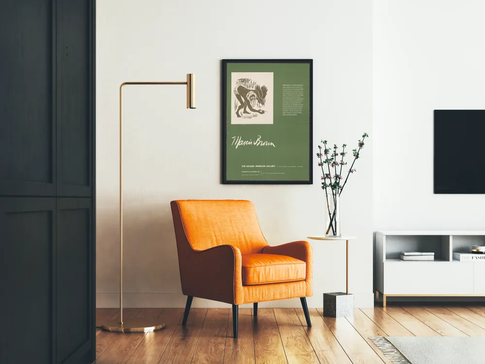 Plakat wystawy Marcii Brown w Galerii Adams-Morgan