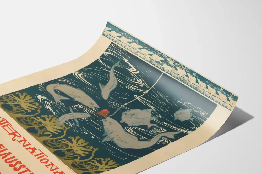 Plakat z wystawy międzynarodowej połowów Bergen 1898