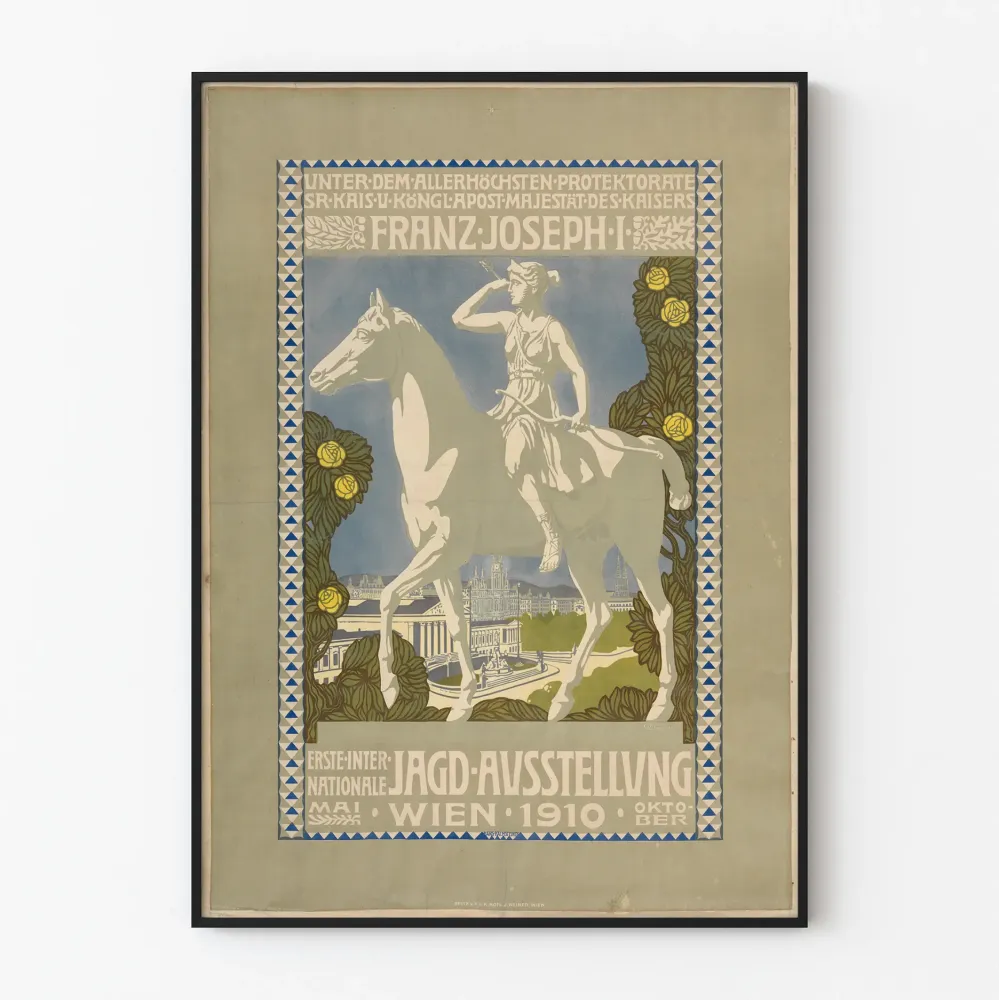 Plakat z wystawy myśliwskiej międzynarodowej Wiedeń 1910