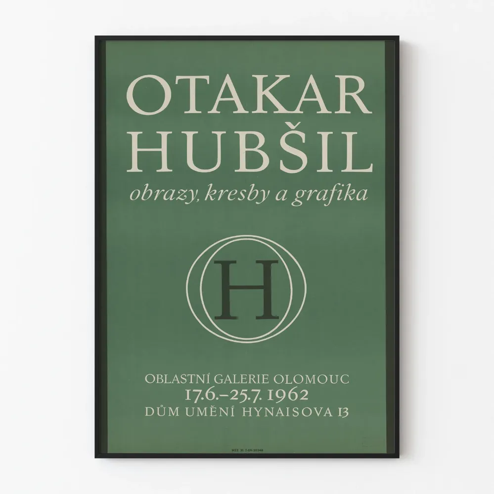 Plakat wystawy Otakar Hubšil - rysunki i ryciny 1962