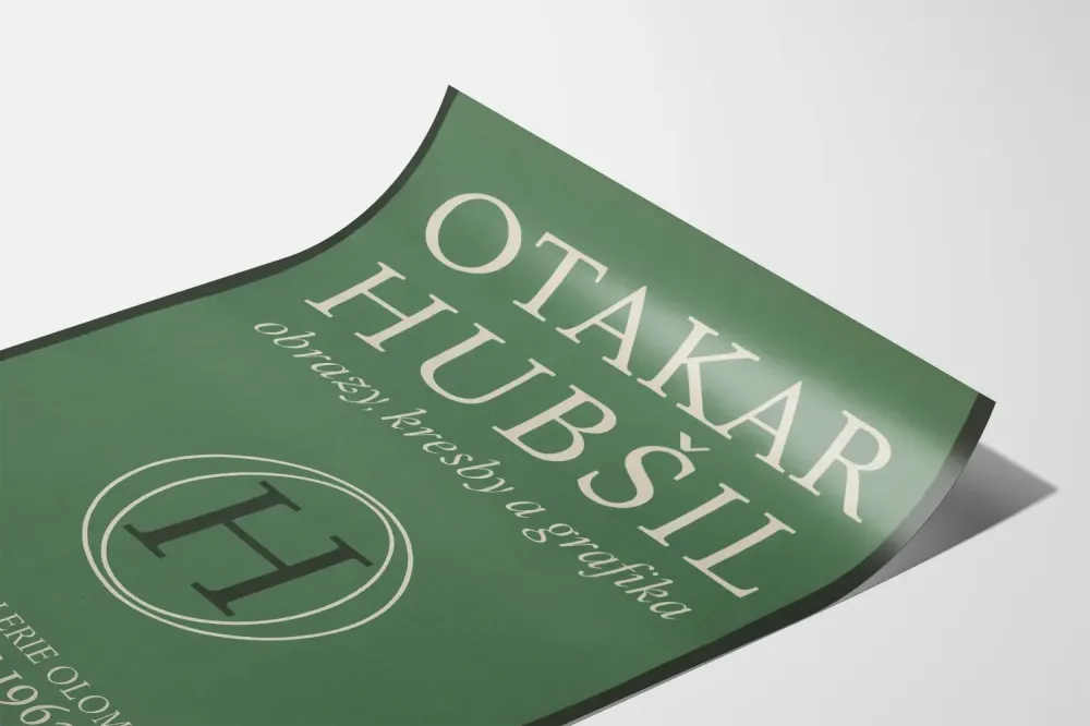 Plakat wystawy Otakar Hubšil - rysunki i ryciny 1962