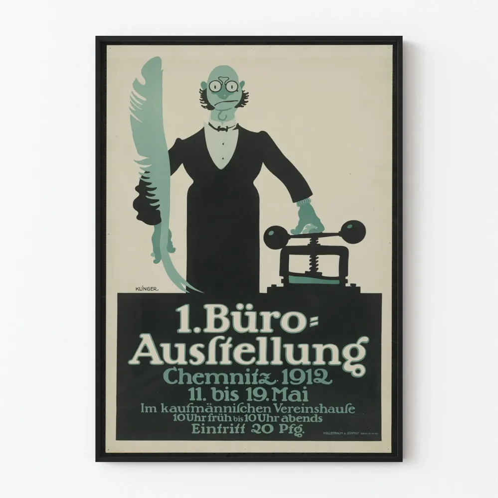 Plakat z wystawy pierwszej ekspozycji biura w Chemnitz 1912