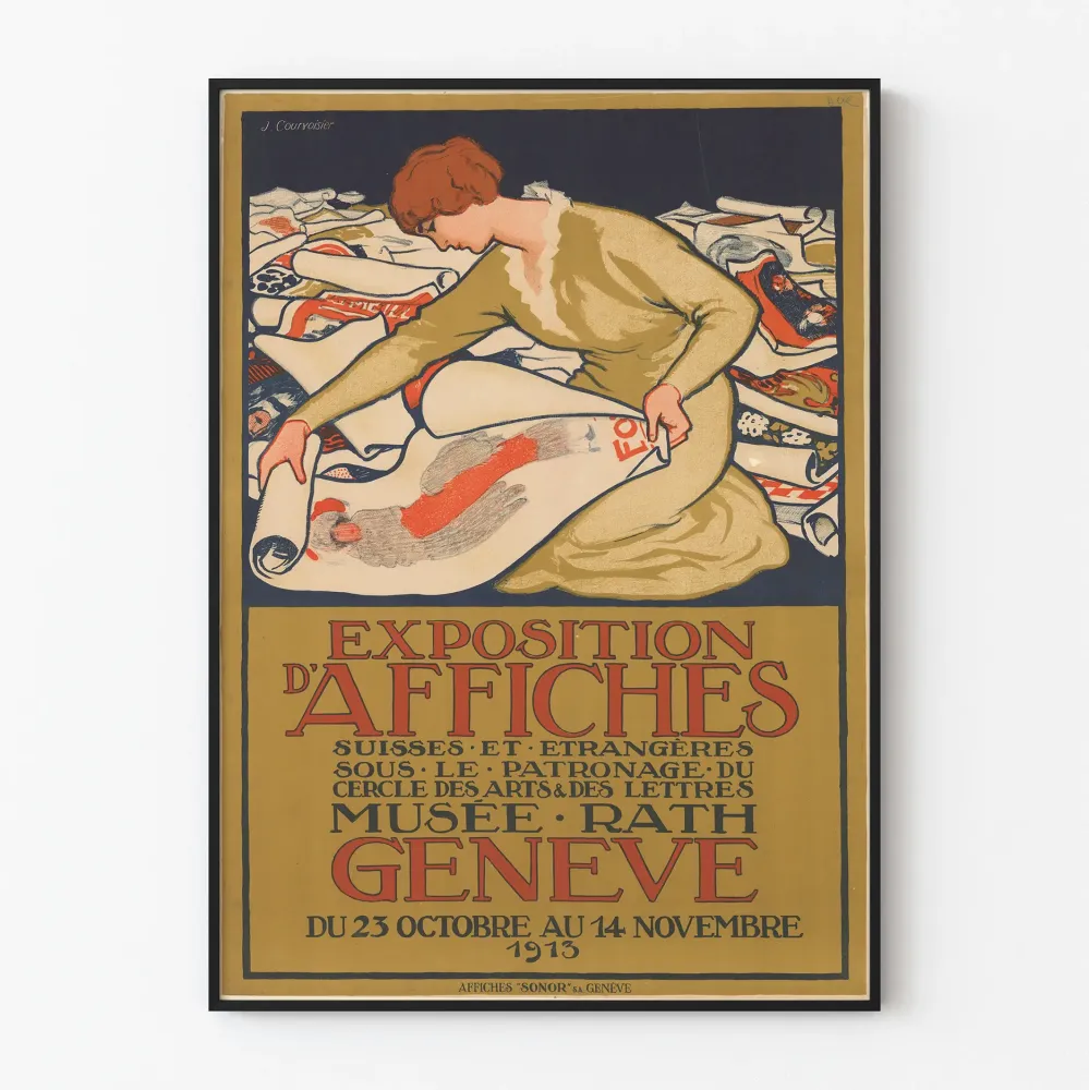 Plakat wystawy plakatów Muzeum Rath w Genewie 1913