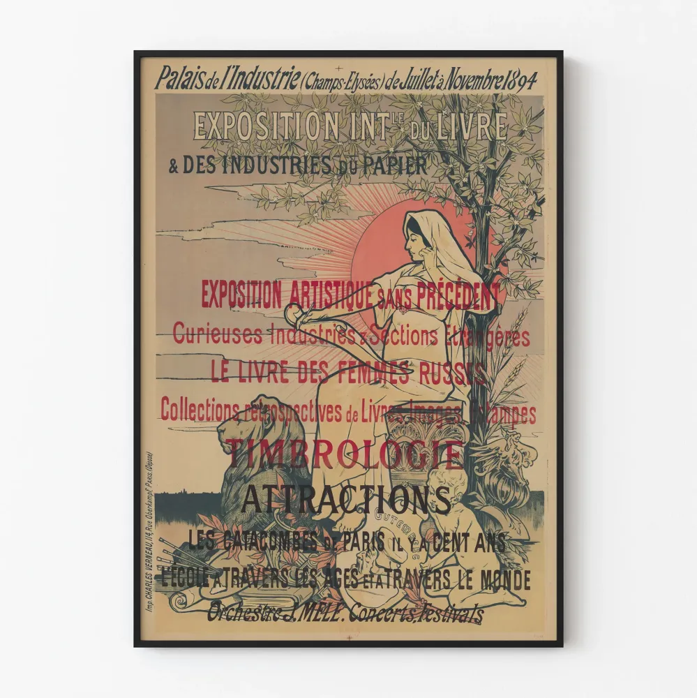Plakat z wystawy przemysłowej z 1894 roku – historyczna dekoracja ścienna