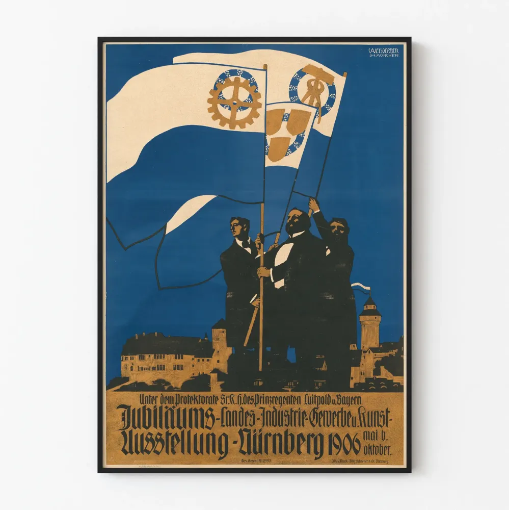Plakat z wystawy przemysłowej i artystycznej w Norymberdze 1906
