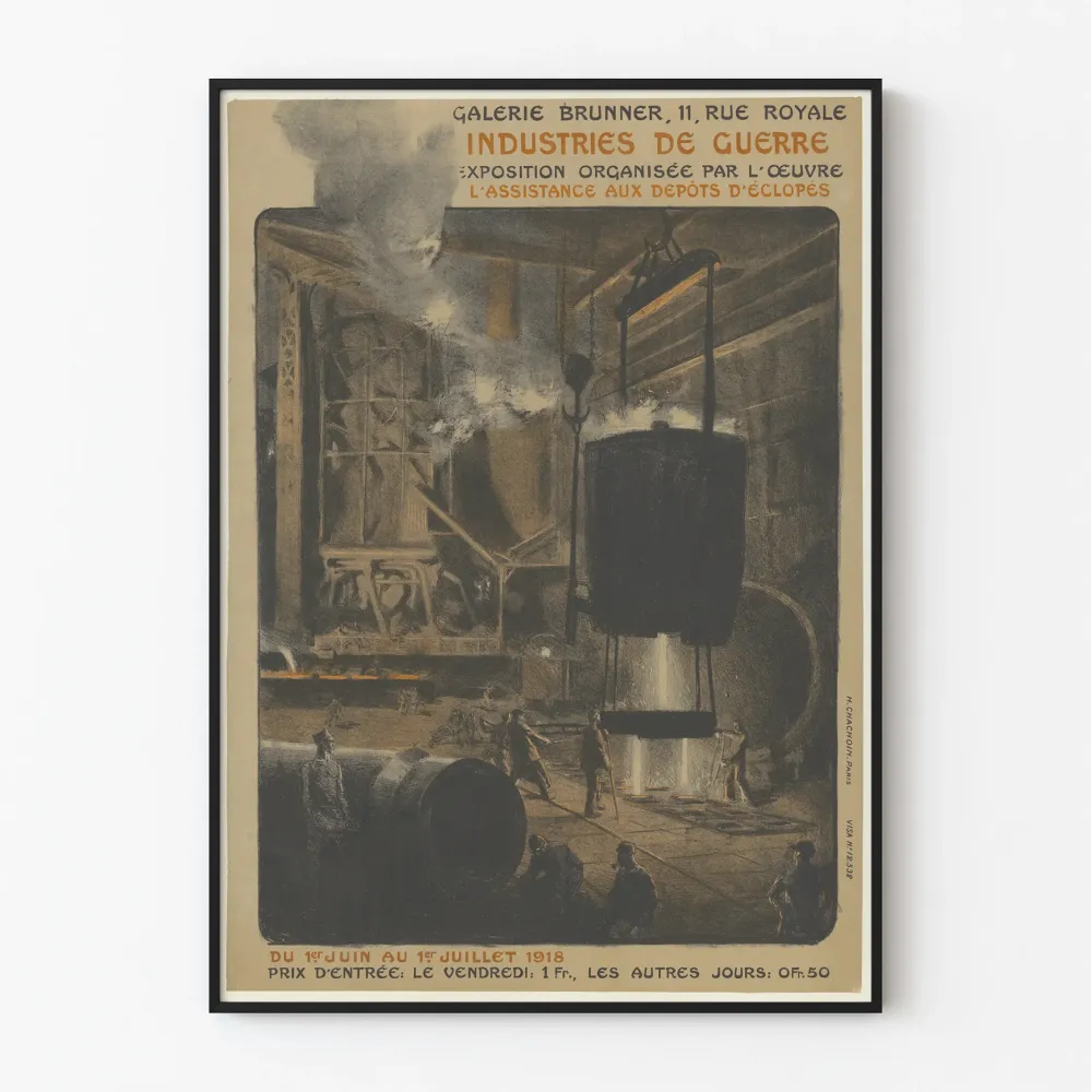 Plakat wystawy Przemysłów Wojennych Galeria Brunner