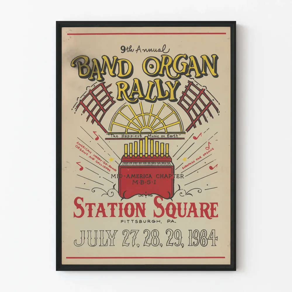 Plakat z wystawy 9. Roczny Zlot Organów Orkiestrowych 1984