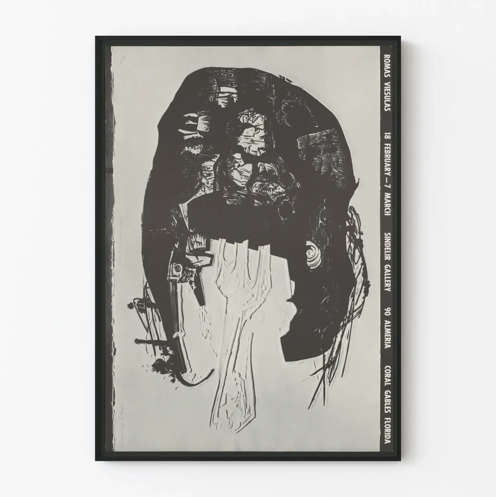 Plakat wystawy Romas Vesulas - Galeria Sindellr 1967
