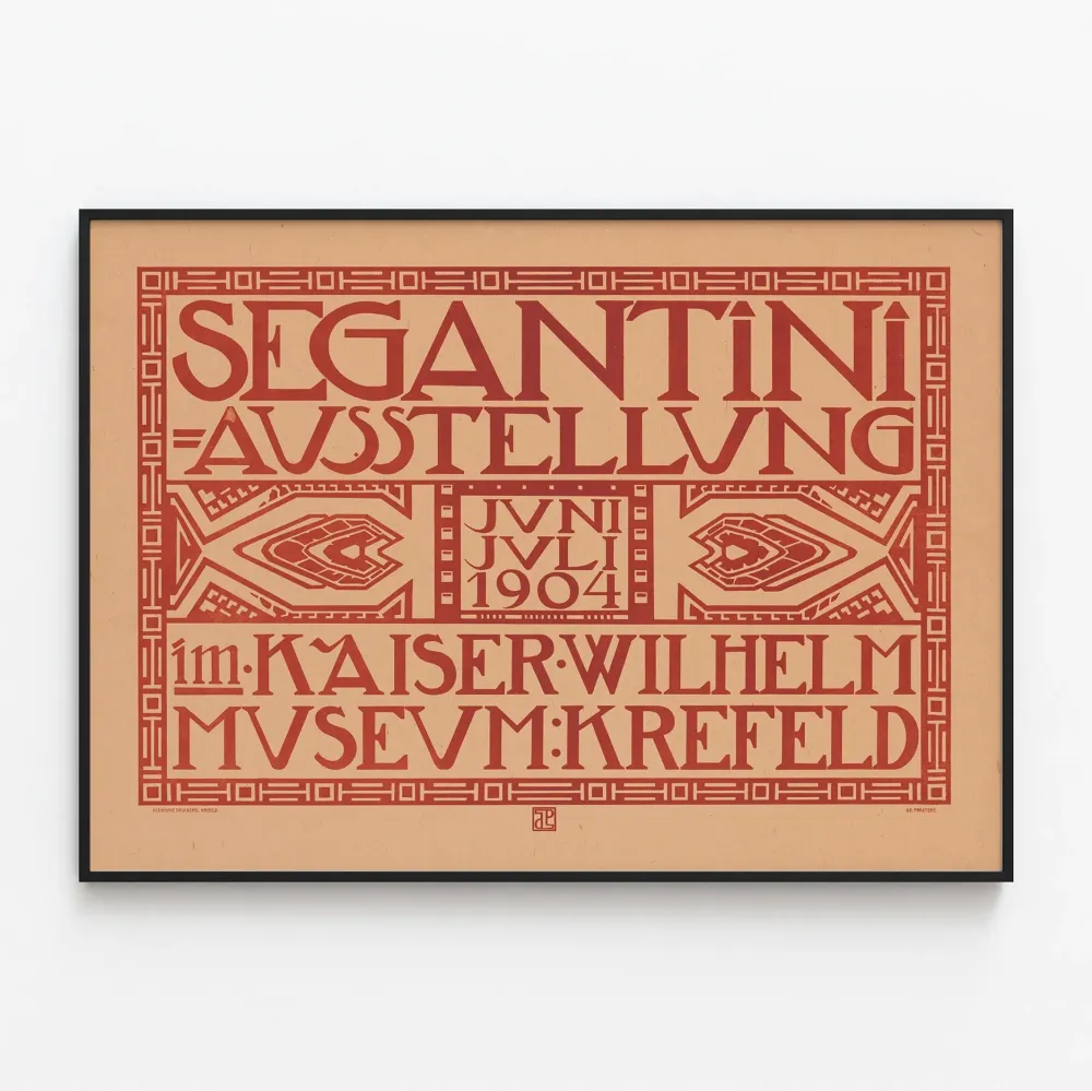 Plakat wystawy Segantini 1904 w Muzeum Kaisera Wilhelma w Krefeld
