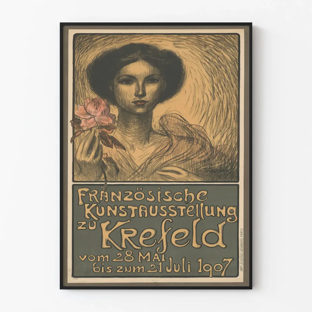 Plakat z wystawy sztuki francuskiej w Krefeld 1907