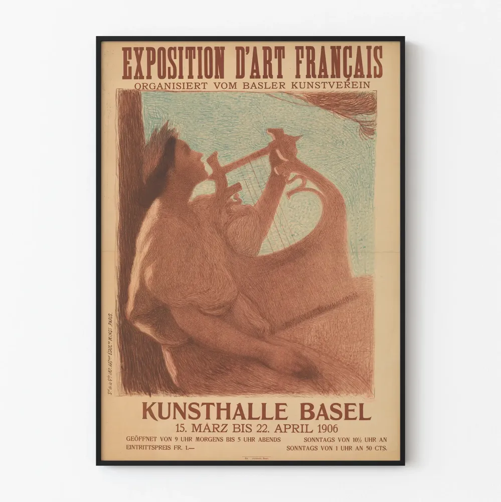 Plakat z wystawy sztuki francuskiej w Kunsthalle Basel 1906