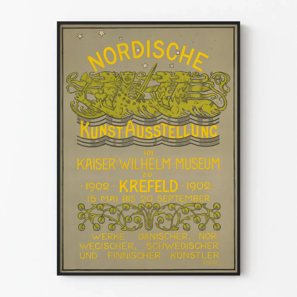 Plakat z wystawy sztuki nordyckiej z Krefeld 1902