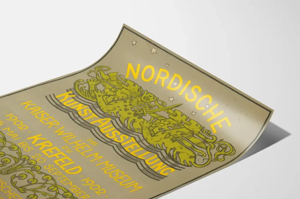 Plakat z wystawy sztuki nordyckiej z Krefeld 1902
