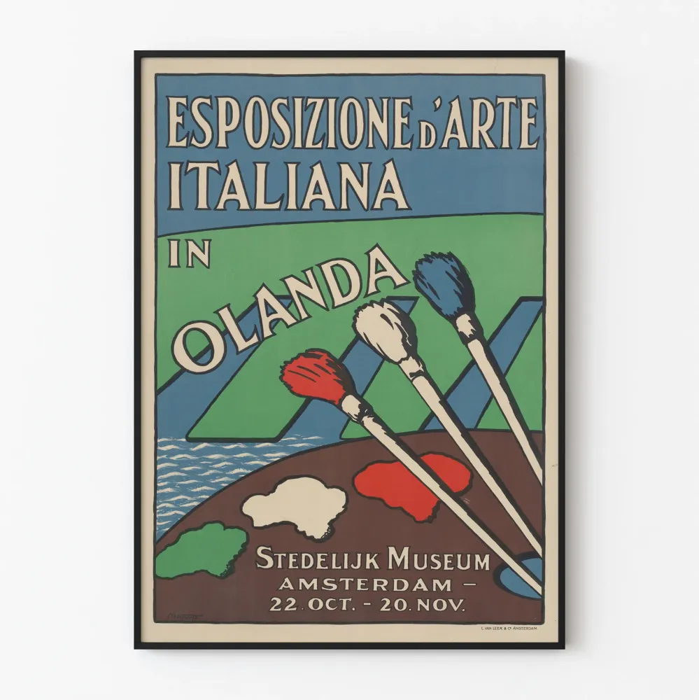 Plakat z wystawy sztuki włoskiej w Amsterdamie