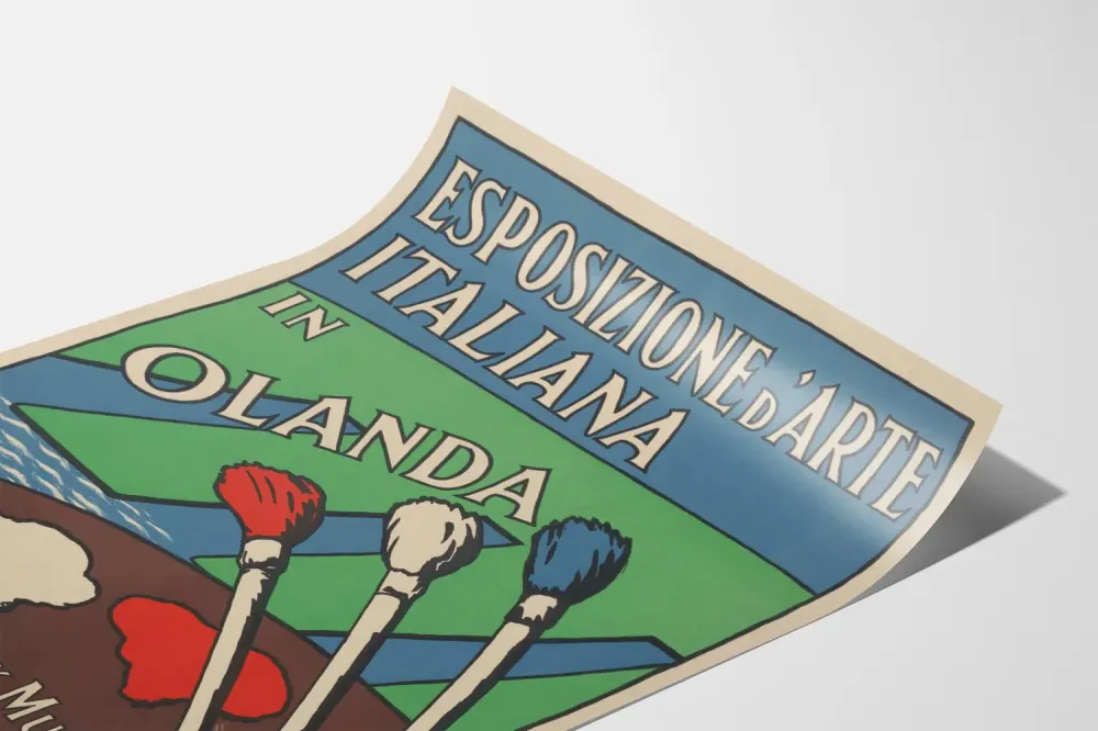 Plakat z wystawy sztuki włoskiej w Amsterdamie