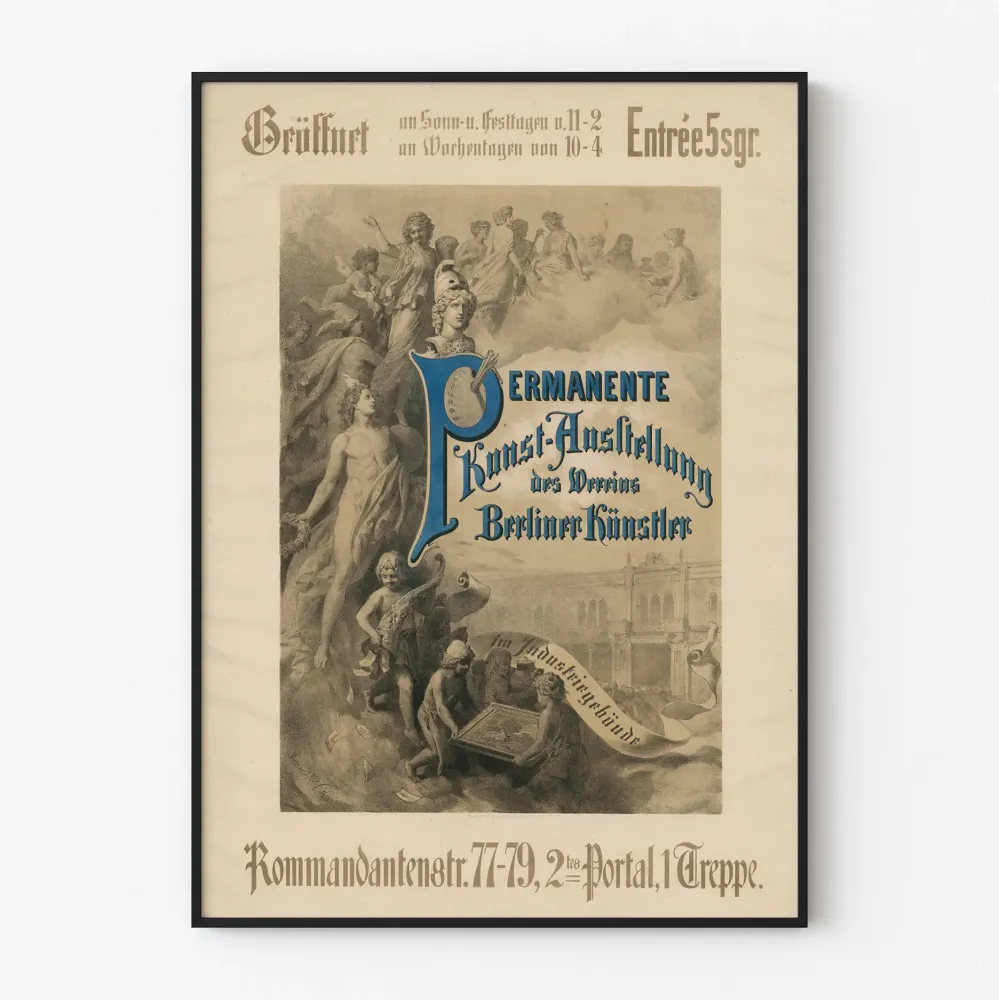 Plakat z wystawy sztuki współczesnej na stałe w Berlinie