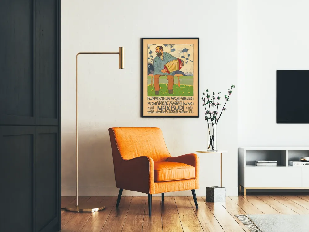 Plakat wystawy vintage Max Buri Kunstsalon Wolfsberg 1913