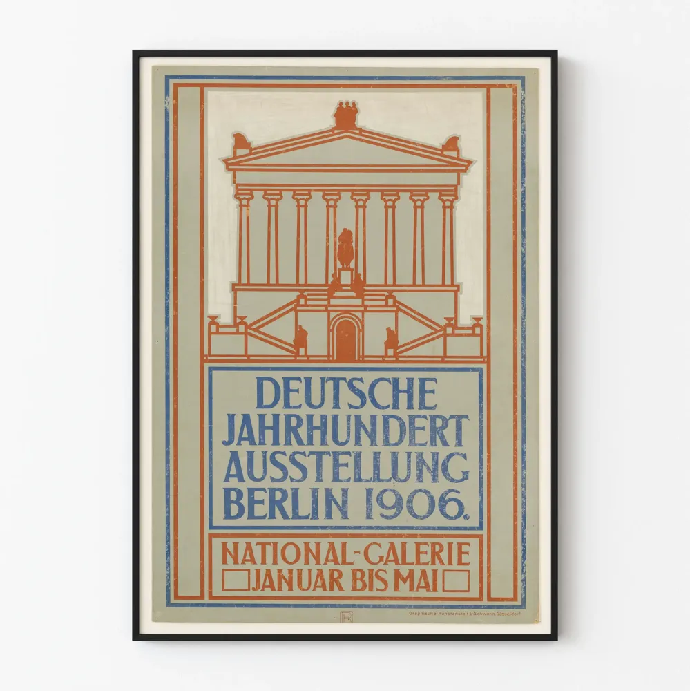 Plakat wystawy vintage Niemiecka wystawa w Berlinie 1906