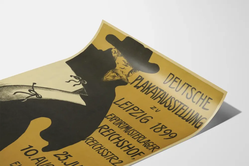 Plakat z wystawy vintage niemieckiej Leipzig 1899