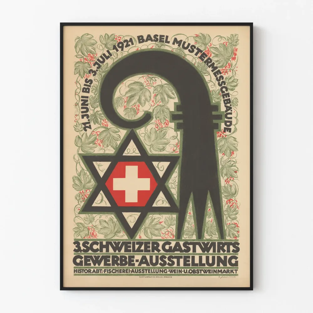 Plakat wystawy vintage Swiss Gastwirtsgewerbe 1921