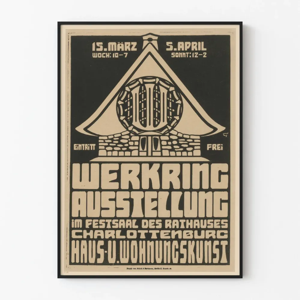 Plakat z wystawy vintage WerkRing w Charlottenburgu