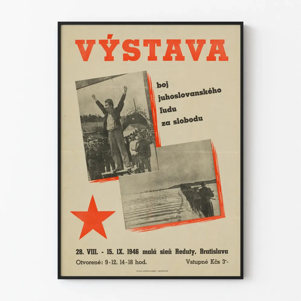 Plakat wystawy "Walka o wolność narodu jugosłowiańskiego" 1946