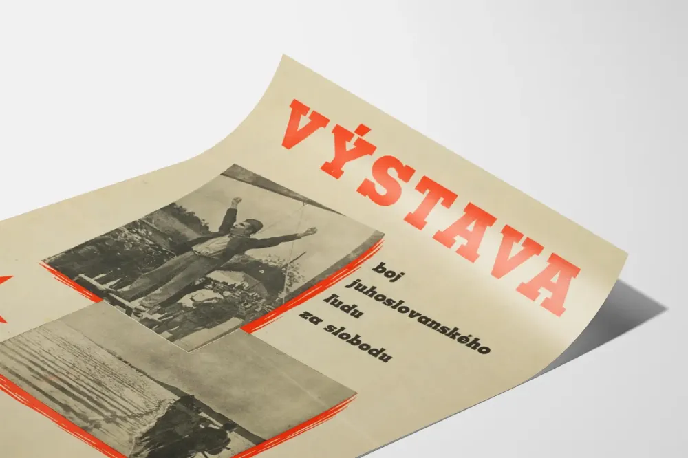 Plakat wystawy "Walka o wolność narodu jugosłowiańskiego" 1946