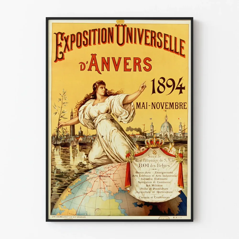 Plakat z wystawy światowej w Antwerpii 1894