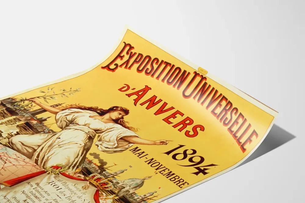 Plakat z wystawy światowej w Antwerpii 1894