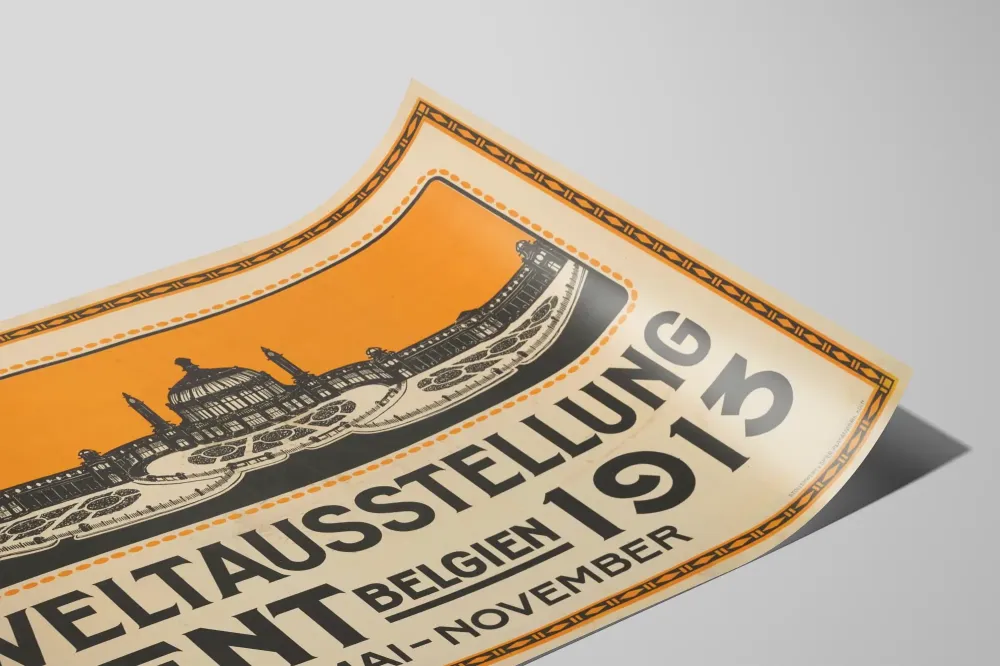 Plakat z wystawy światowej w Gandzie 1913 Belgia