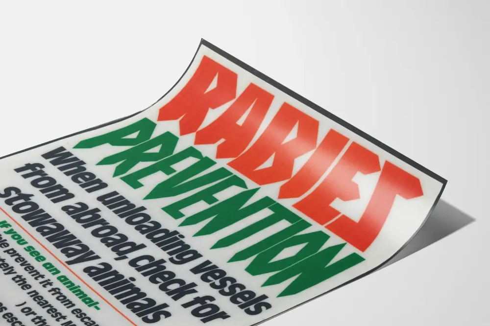 Plakat Zapobieganie wściekliźnie – Znaki zwierzęce