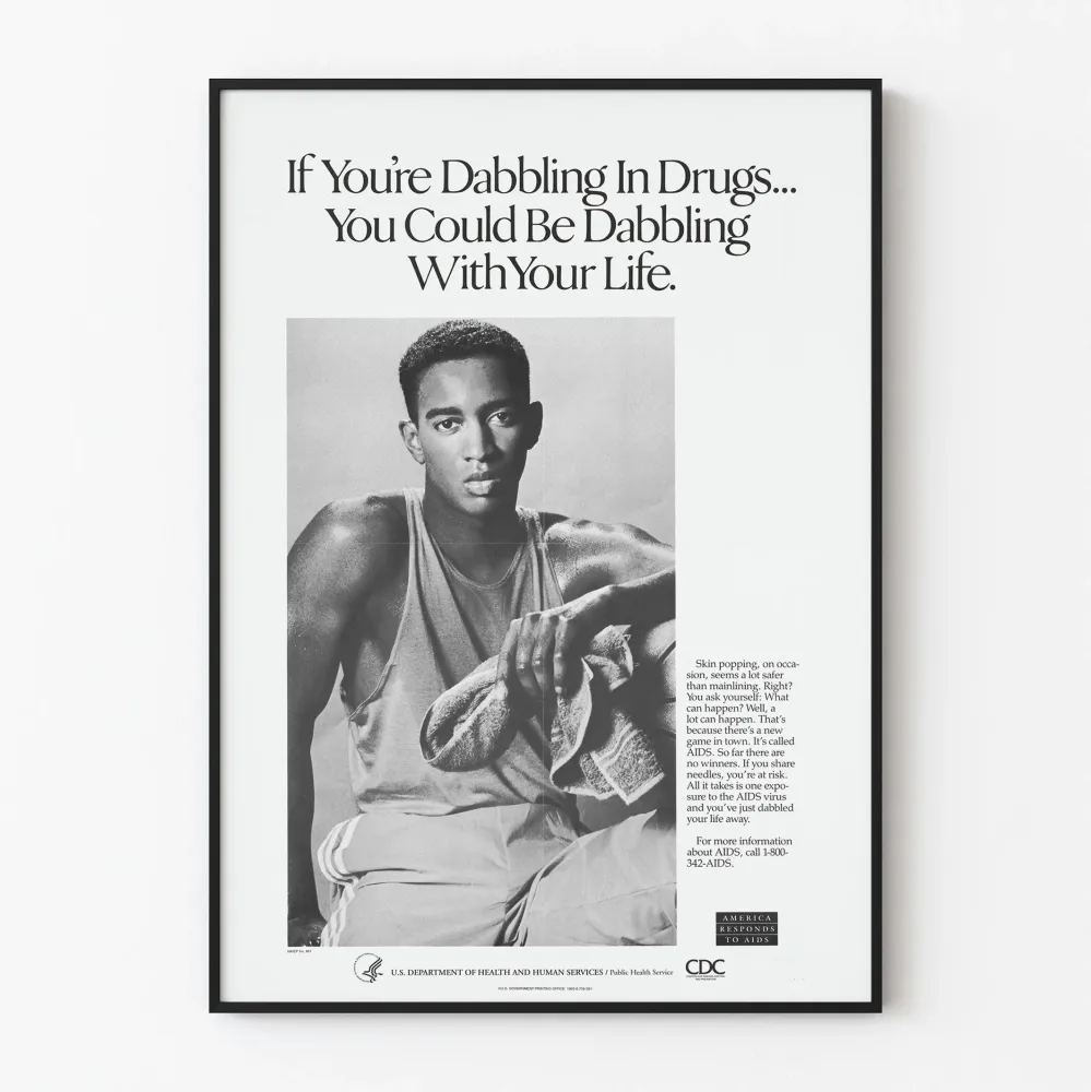 Plakat Zapobieganie Zdrowiu Przeciwko Konsumpcji Narkotyków i Ryzyku AIDS