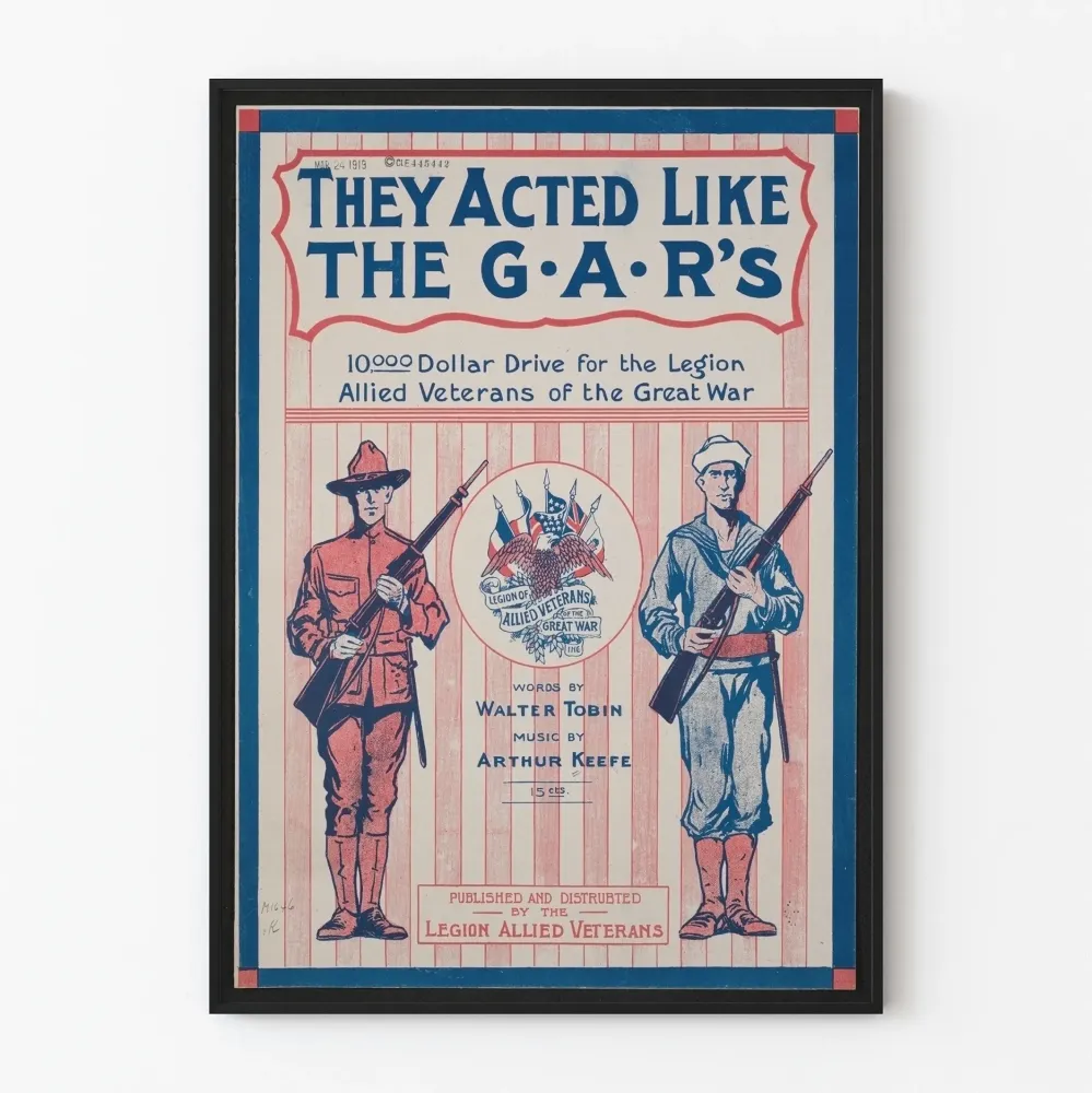Plakat zbiórki funduszy dla weteranów Wielkiej Wojny - Oni zachowywali się jak G..R.
