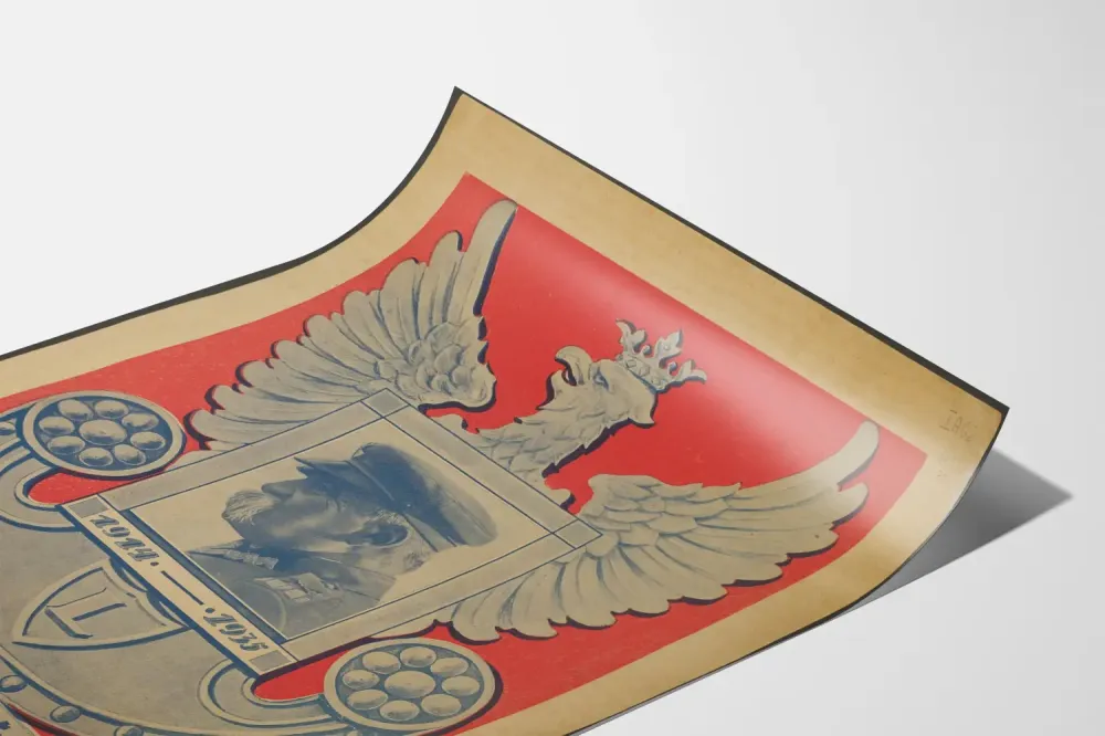 Polski plakat patriotyczny hołd dla przywódcy narodu (1914-1935)