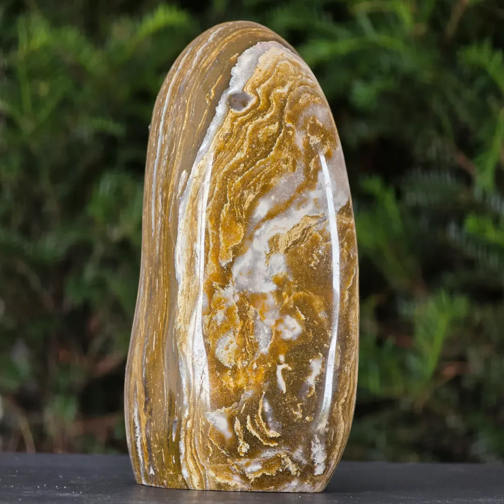 Rzeźba jaspisu z krajobrazem oceanicznym | Model 1