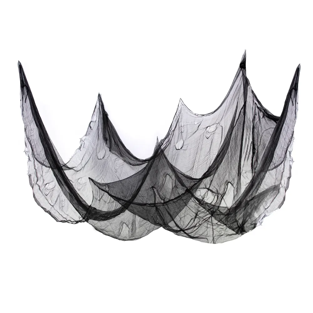 Siatka gaza dekoracja Halloween czarna 210x300cm