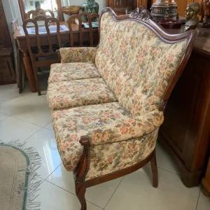 Sofa 3-osobowa Ludwik Filip, mahoniowa