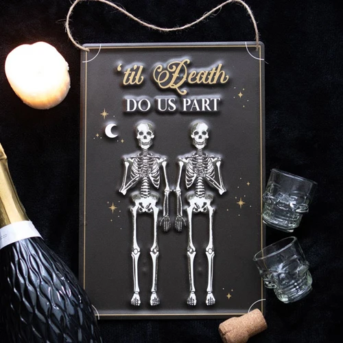 Til Death Do Us Part Hanging Metal Sign Something Different Wholesale