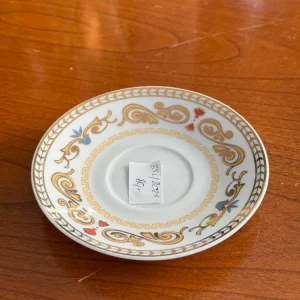 Spodek porcelanowy, złocony