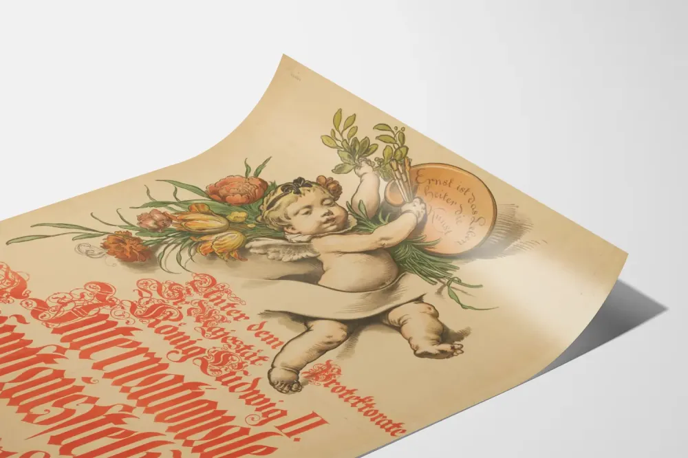 Stary plakat Międzynarodowa Wystawa Sztuki Monachium 1883
