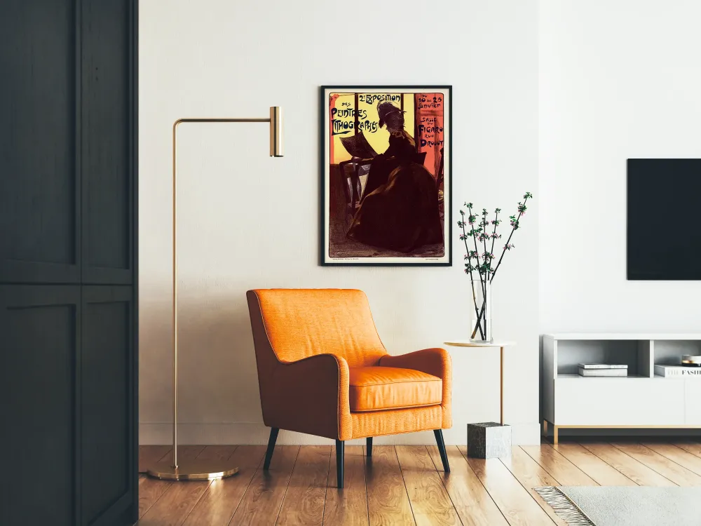 Stary plakat wystawy malarzy litografów