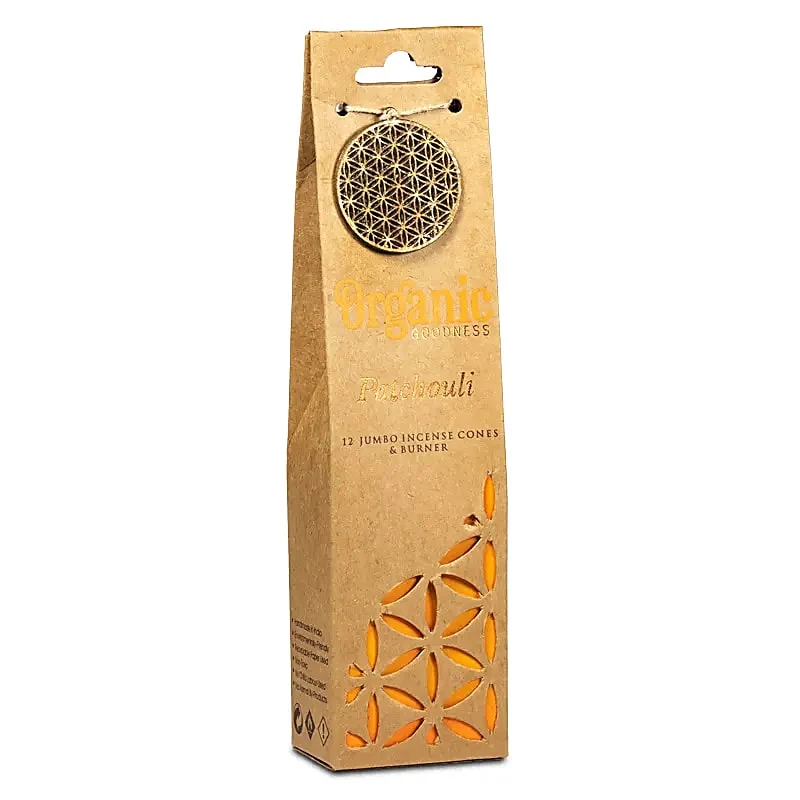 Stożki zapachowe Organic Goodness | Paczula | L + ceramiczna podstawka