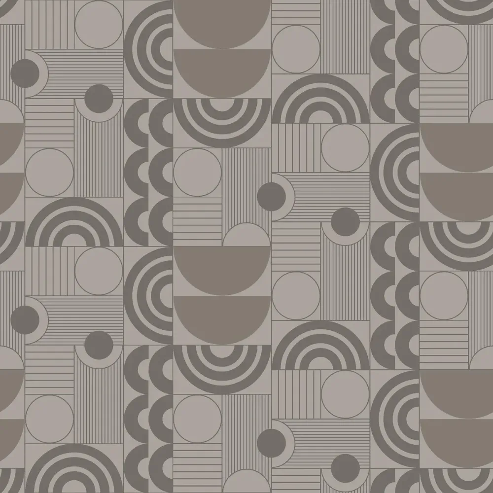 Tapeta flizelinowa papierowa z geometrycznym wzorem COSMOPOLITAN brązowy