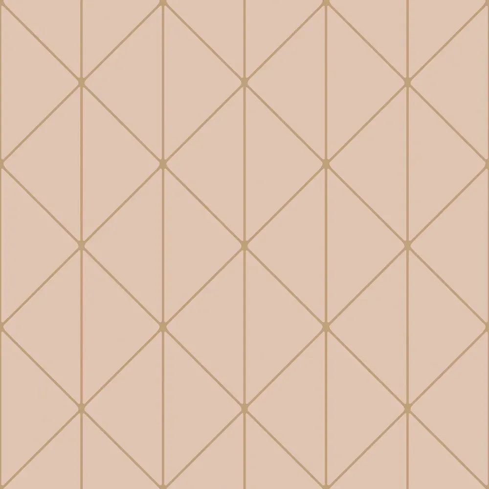 Tapeta flizelinowa papierowa z geometrycznym wzorem DIAMONDS różowy