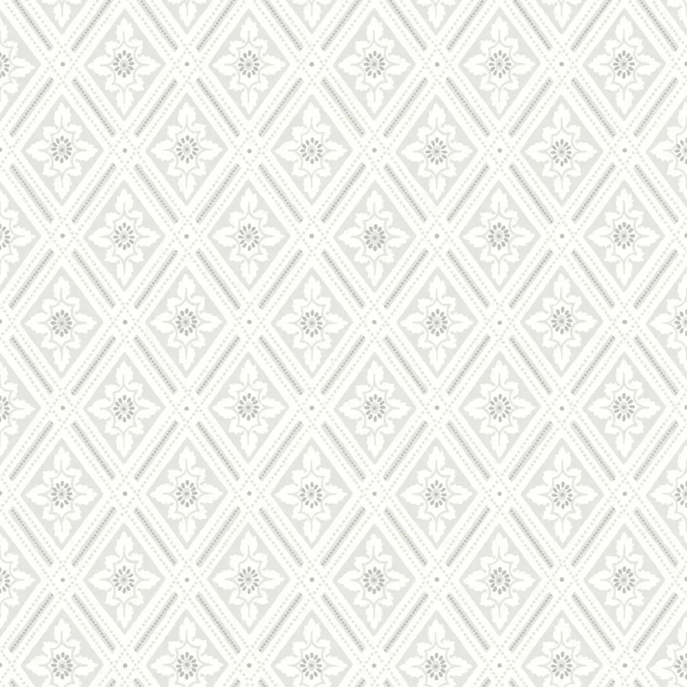 Tapeta flizelinowa papierowa z geometrycznym wzorem ESTER szary z białym
